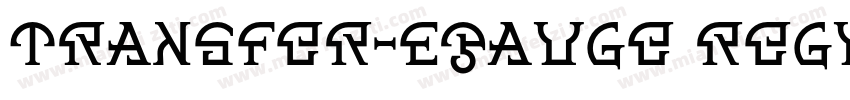 Transfer-EGauge Regu字体转换